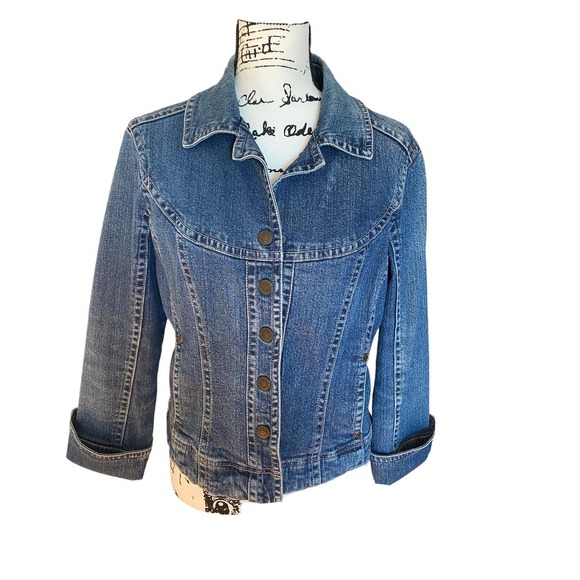 Live a Little Jackets & Blazers - Women’s Live a Little Size Medium Denim Jacket Flattering Fitted Blazer Casual